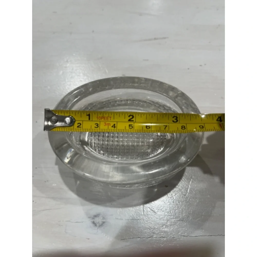 Clear Glass master Salt Cellar Open Top Round Shape Kitchen Decor 3.5